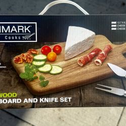 Acaica Wood Board & Knife Set 