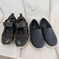 2 Pairs Of Boys Shoes Size 10 And 11.5