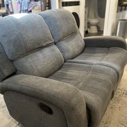 Grey 56" Manual Reclining Loveseat