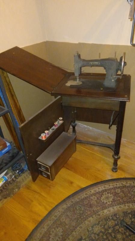 Antique Fold Away Sewing Machine Desk