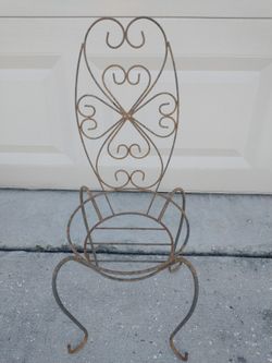 Plant Stand Metal Chair 