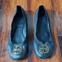 Black Tory Burch Ballet Flats Size 8.5