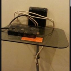 Cable box glass shelf