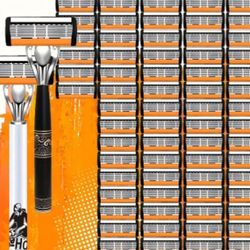 Razors 2 Handles 72 Cartridges 6 Blades Per Cartridge