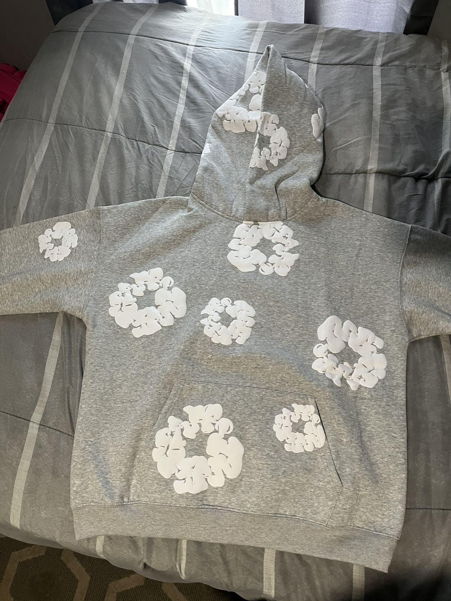 Denim Tear Grey Hoodie Size L