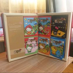 ☆IMPORTED Brand NEW Hello Kitty FairyTales Tales complete book Sanrio Little Red Riding Hood Frog Prince Wizard Of Oz Lion Duck Singing Bone Wizard 