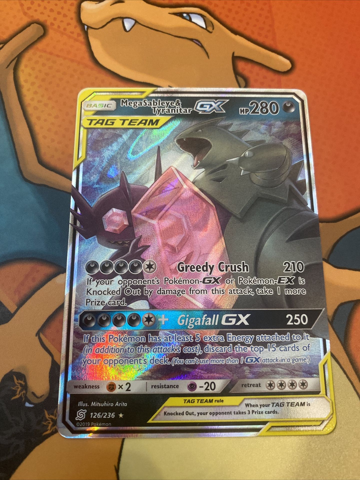 Carta Pokemon Mega Sableye E Tyranitar Gx