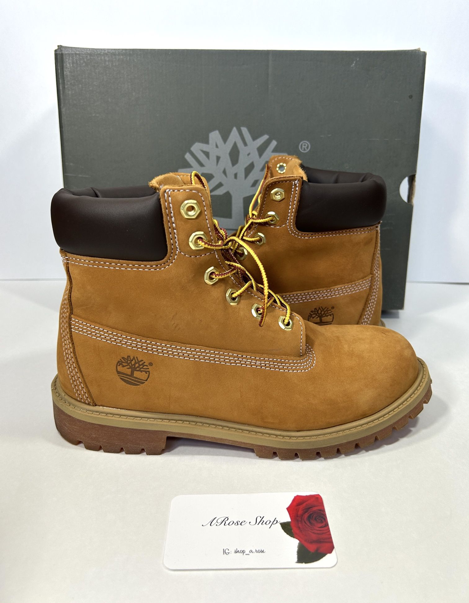 Timberland Junior 6 in Waterproof Premium ‘Wheat’ Boots Size: 6.5