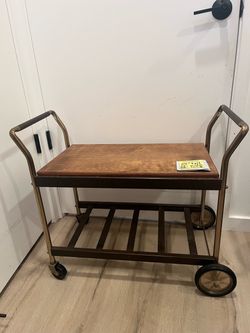 Vintage Mid-Century Rolling Bar Cart