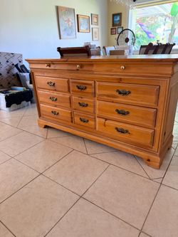 Large wood dresser