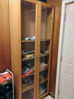 Tall Glass Door Display Cabinet