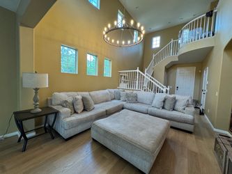 Ashley L-Shaped Sectional Sofa with Ottoman