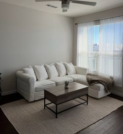 White Couch w/ Ottoman IKEA