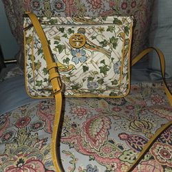 Tory Burch Painted Caning With Birds Nylon Printed Swingpack. MSRP $278.00. NEW w/o Tags. 