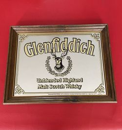 Glenfiddich Whiskey Bar Mirror/Sign