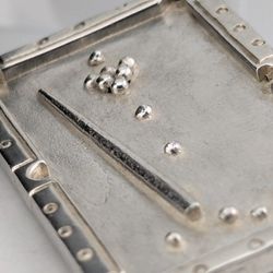 🤍🎱Awesome VINTAGE925 Mini Pool Billiard Table brooche Sterling Silver 🎱