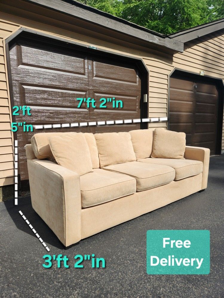 Free Delivery | Tan Macy's Radley 3 Seat Sofa/Couch