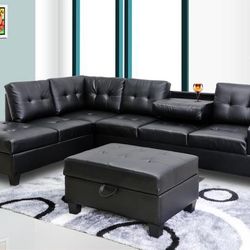 IN STOCK SPECIAL] Pablo Black Sectional | U5400

by Global

