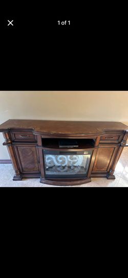 Fire place tv stand entertainment center