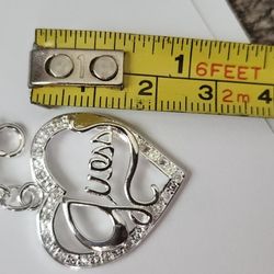 925 Stamped Silver Guess Heart Bracelet SHIPPING AVAILABLE 