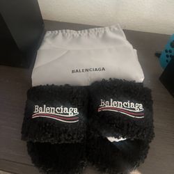 Balenciaga Fur Slides