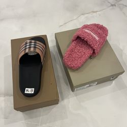 Burberry Slides $65 Balanciaga Slides $65