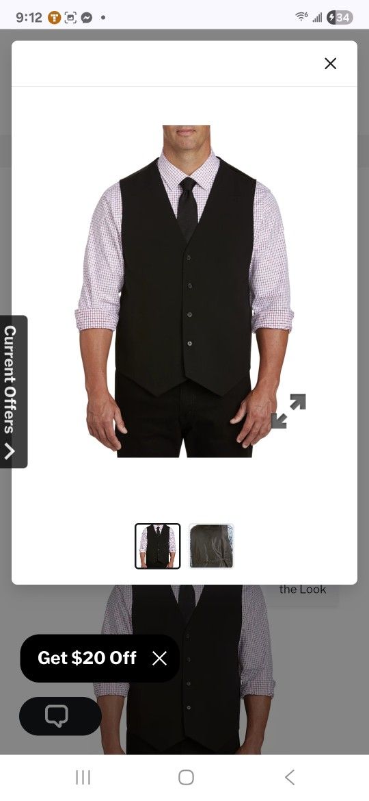 Synrgy
Men's Vest DXL Big & Tall 2XLT