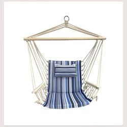 Backyard Expressions Hammock Chair  (White Blue Red)