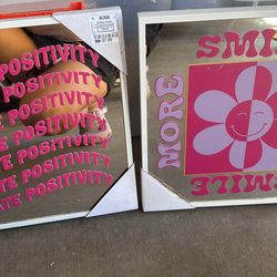 Small girly mirrored frames