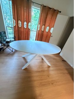 IKEA MARIEDAMM LONG WHITE TABLE