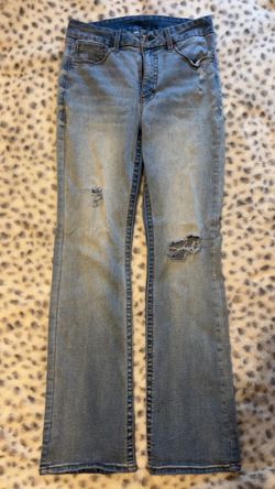 Distressed Light Wash Bootcut Jeans