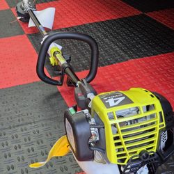 New RYOBI 4-Stroke 30 cc Attachment Capable Straight Shaft Gas Trimmer