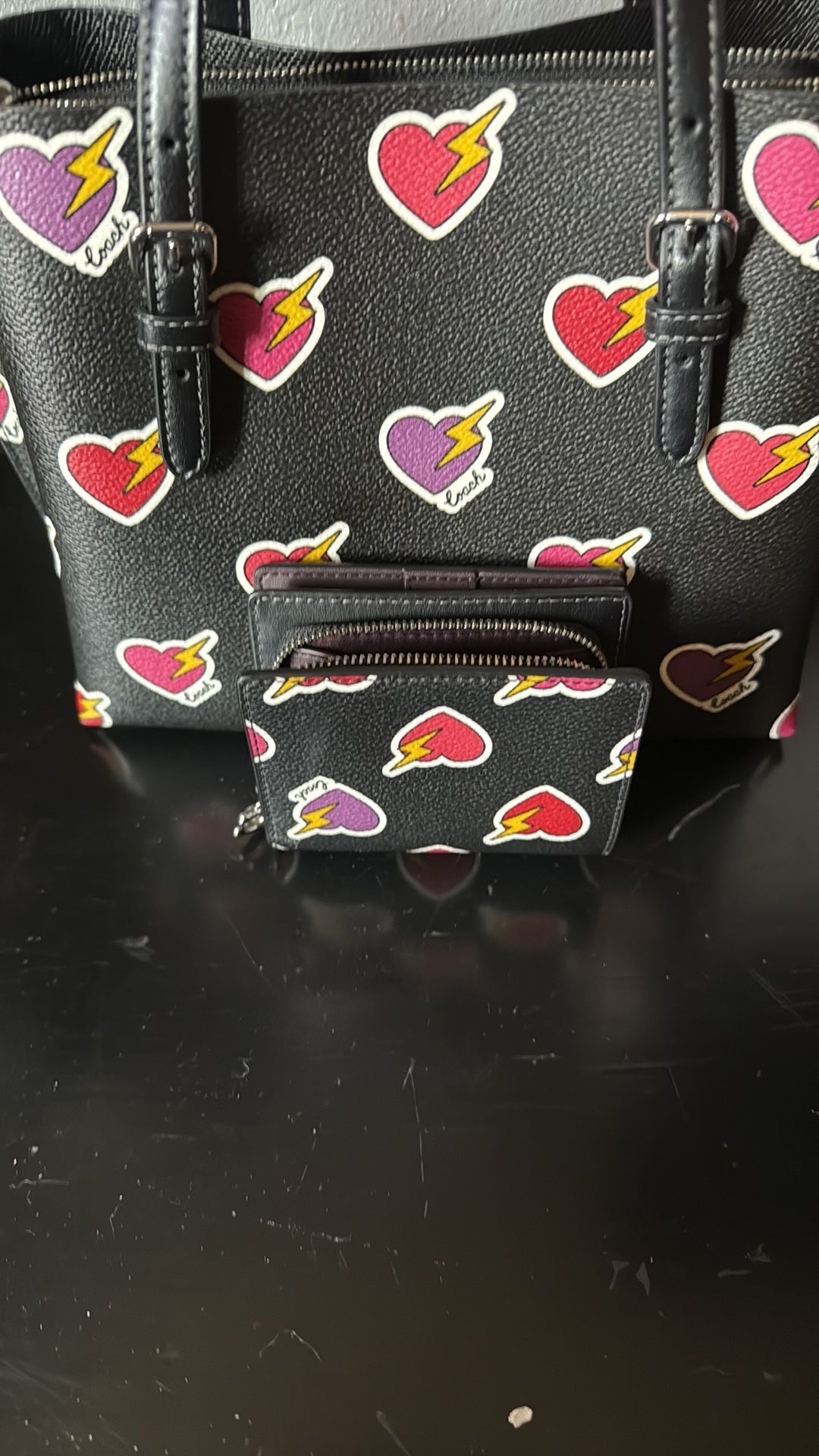 Coach Tote With Matching Wallet