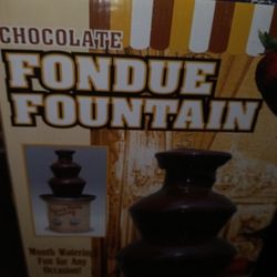 Nice Old Fashioned Chocolate Fondue Fountain Stainless Steel Heated Bowl 210865.