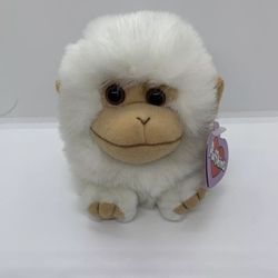 Toy White Monkey Plush Beanbag New with Tags Stuffed Animal