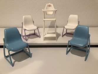 5 Pieces Of Vintage Barbie Furniture