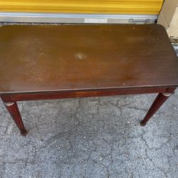 Solid Wood Music Bench, 1940S Antique