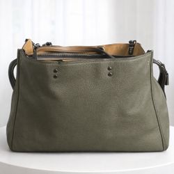 Coach Rogue 39 Olive Green Pebbled Leather Bag – Excellent/Good