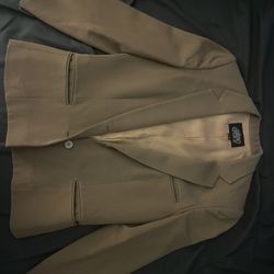 Ellen Tracy Brown Blazer Women's Size 8 Long Sleeve Lined