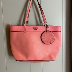 GUESS coral pink purse 