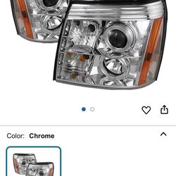 Spyder (contact info remyoved) Cadillac Escalade 03-06 Projector Headlights - Xenon/HID Model Only (Not Compatible With Halogen Model) - LED Halo - DR