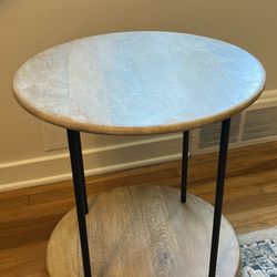 West Elm Wood Tiered Side Table