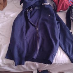 MENS XXL Polo Zip Up Hooded Jacket 