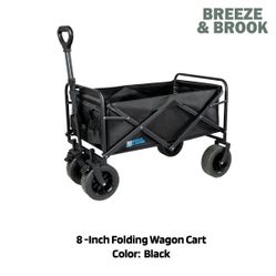 Foldable Wagon - 8" Wheels (Black)