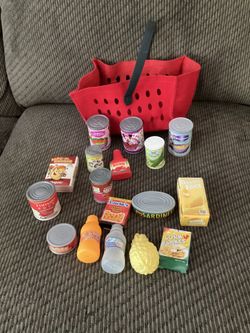 Pretend Play Grocery Food and Basket