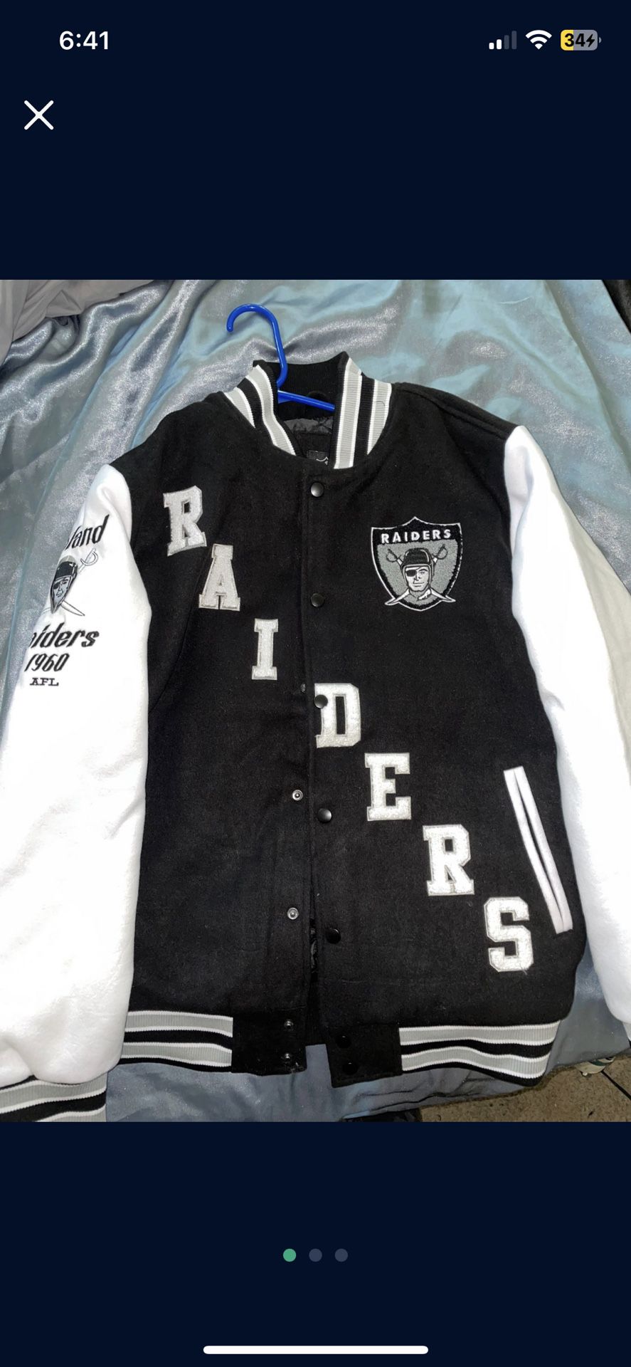 Oakland Raiders Jacket Size Large