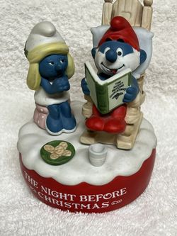 VTG 1983 WALLACE THE Night BEFOR CHRISTMAS SMURF Limited Edition Musical Box