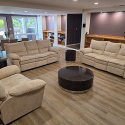 3-piece Living Room Set - Cream/Beige