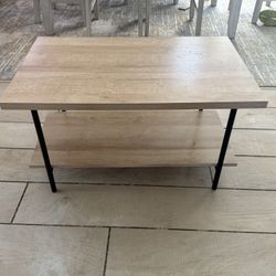 Wood And Metal Coffee Table 