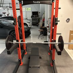 Vesta Fitness HR1000 | Adjustable Bench | 230lb Bumpers Olympic Weight | 7ft Olympic Barbell | Fitness | Gym Equipment | FREE DELIVERY 🚚 